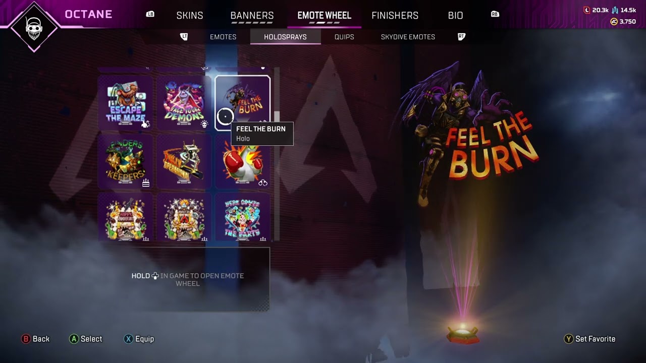 New Epic Skin Holospray (Fell the Burn), Uprising Prize Tracker. [Apex Legends - Highlight - Dec.23]