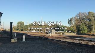 CSX Train Q216 - September 23, 2017 - Mario, Ohio