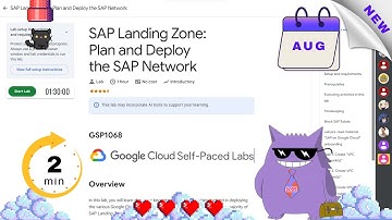 SAP Landing Zone: Plan and Deploy the SAP Network | #2025 | #GSP1068 |#qwiklabs |Solution