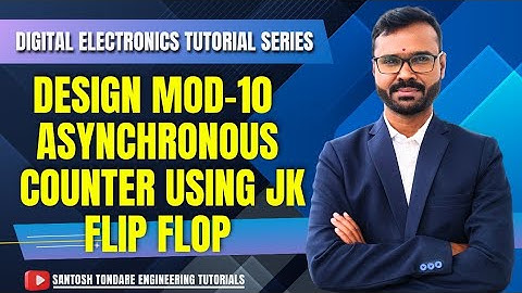 #digitalelectronics | Design Mod-10 Asynchronous counter using jk flipflop| counter design