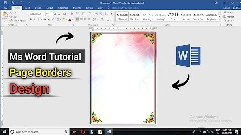 Ms Word Tutorial : How To Make Different Page Border in Microsoft Word Tutorial #msword #design