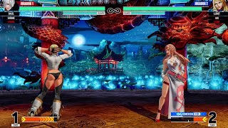 THE KING OF FIGHTERS XV ATHENA/ÁNGEL/SHERMIE VS LEONA/B.JENET/ASH