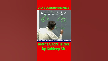 Maths tricks by Kuldeep Sir Jha Classes Firozabad #fraction