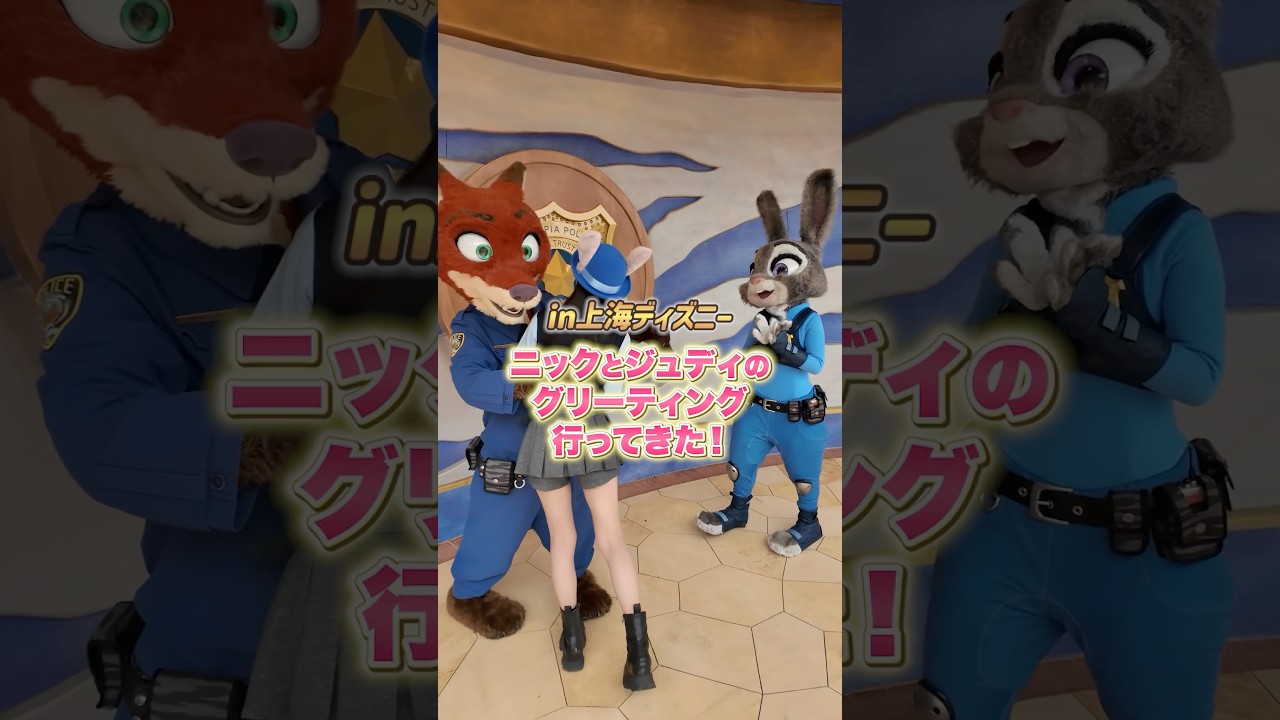 上海ディズニーでニックとジュディとグリーティングしたよ