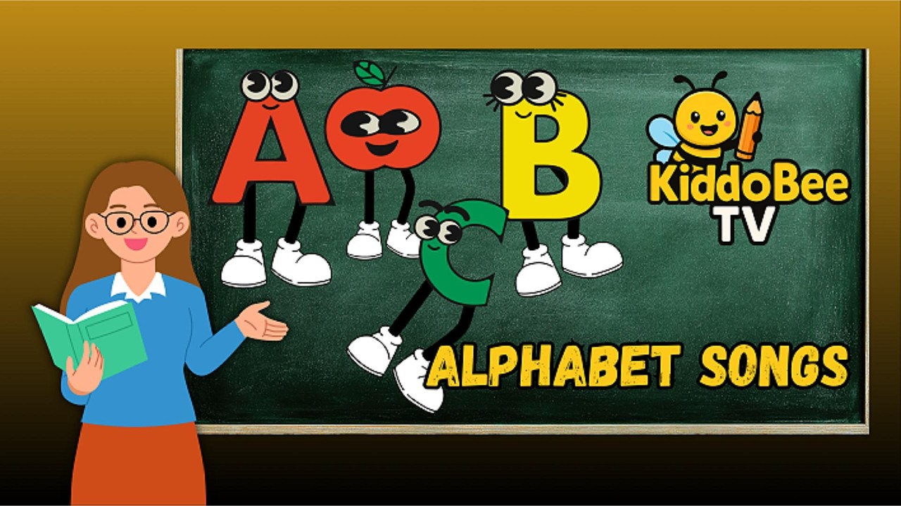KiddoBee Tv - Phonics Song with Words EP134- A For Apple - ABC Alphabet Songs