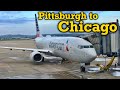 Full Flight: American Airlines B737-800 Pittsburgh to Chicago (PIT-ORD)