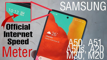 Samsung Official internet Speed Meter Live Intsall Galaxy A51, A50, A50s, M30, M20, M10 etc.