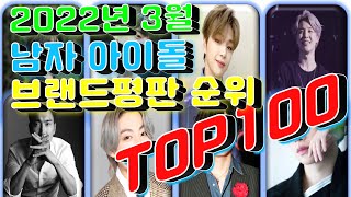 2022년 3월 남자아이돌 개인 브랜드 평판 순위 Top100