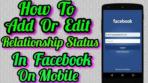How To Add Or Change / Edit Relationship Status On Facebook