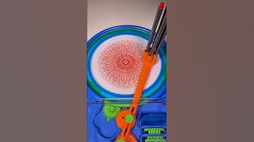 Create perfect red spirographs with special machine! #shorts #loopart #spirograph