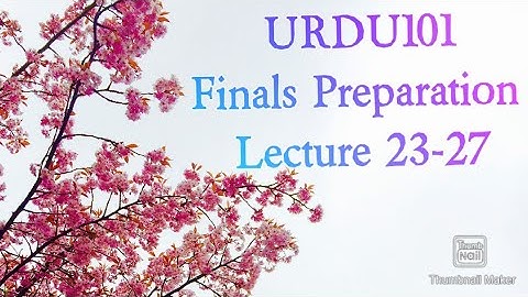 Urdu101 || Important Long Short & MCQ|| Finals || Lecture 23 -27