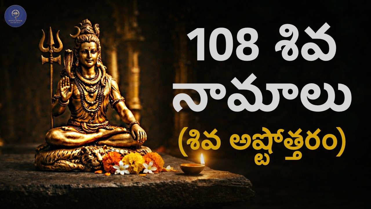 ఆరు నిమిషాలలో మీ కోరికలను నెరవేర్చే 108 శివ నామాలు ( తెలుగు లిరిక్స్ ) | శివ అష్టోత్తరం | Shivudu