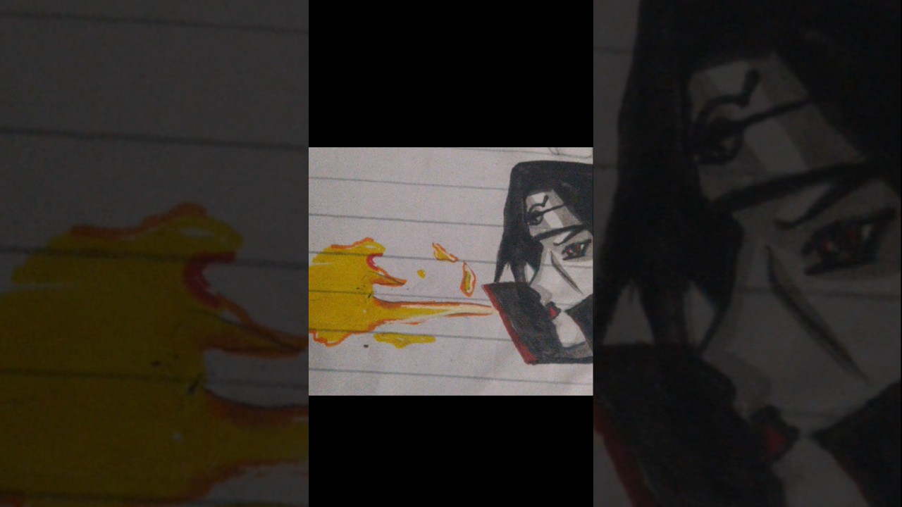 Fireball jutsu hand sign drawing ✨