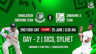 🔴 LIVE | 2nd Four-Day Match - DAY 2 | Bangladesh Emerging VS Zimbabwe A | 25 June 2026, SICS, Sylhet screenshot 2