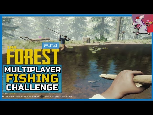 The Forest PS4 Fishing And Defending - Multiplayer Gameplay 