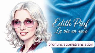 Edith Piaf - La vie en rose. Pronunciation and translation