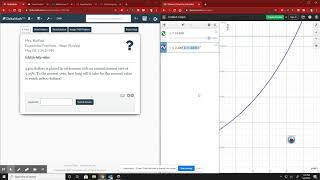 M1: Exponential Functions Word Problems via Desmos Part 2