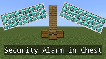 Security Alarm System In Minecraft Chest #shorts