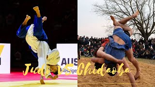 Judo VS Georgian Chidaoba wrestling ქართული ჭიდაობა