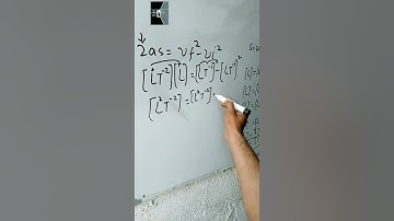 Dimensions of Third equation of motion #viral #shortvideo #physicshelp