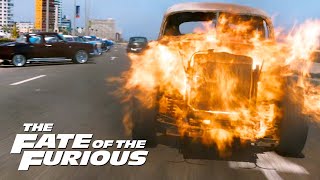 Dom vs Raldo opening race FATE of the FURIOUS 8 - '49 Chevy Fleetline vs '56 Ford Fairlane Resimi