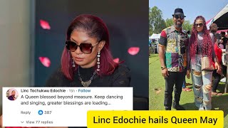 Linc Edochie hails Queen May, as he prays for more blessings on her.. 