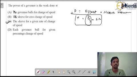 Practice Question 2: Power of Governor | Governor | GATE Theory of Machines and Vibrations