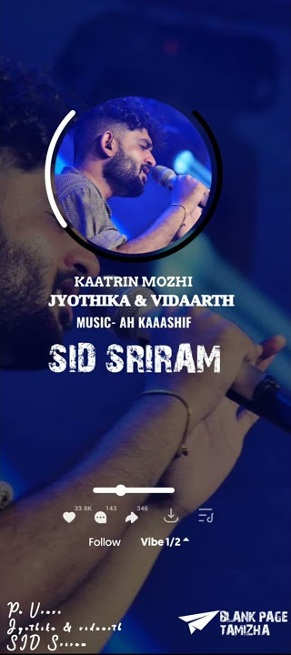 SID SRIRAM 💕famous 💕BGM Full💕screen HD WhatsApp status in Tamil