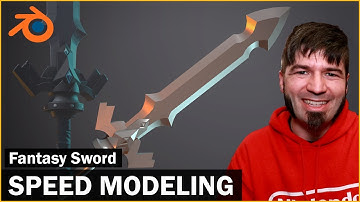 Blender 2.8 Timelapse - Stylized Fantasy Sword