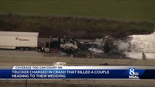 Truck driver charged in crash on I-78 in Berks County that killed couple on way to wedding