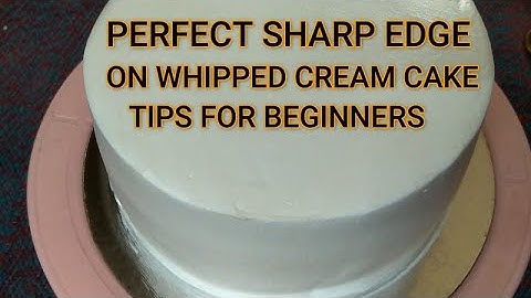Beginners guide to perfect shiny cake with sharp edge||how to get sharp edge on whipped cream cake