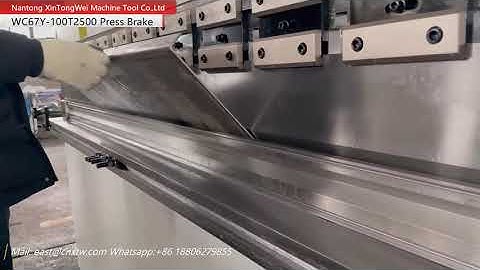 WC67Y-100T2500 Hydraulic Press Brake Working Demo E21 Controller