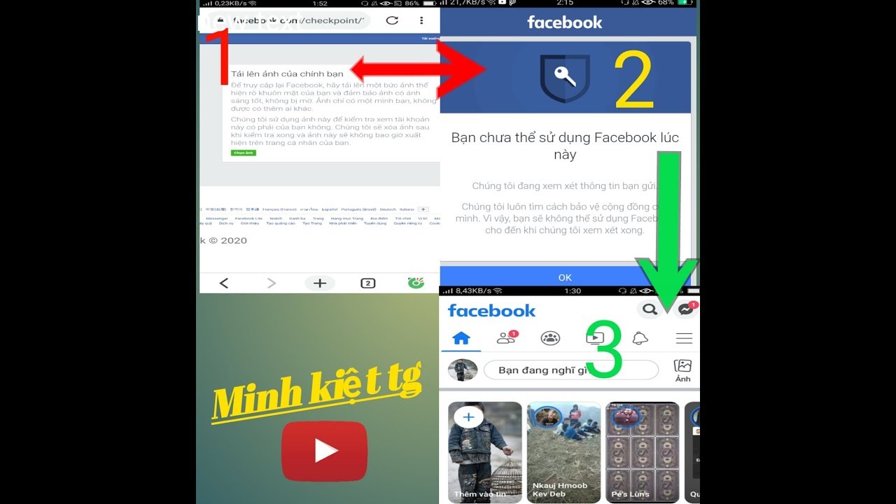 Bạn chưa thể sử dụng facebook lúc này ! | you can't use facebook right now | minh kiệt tg
