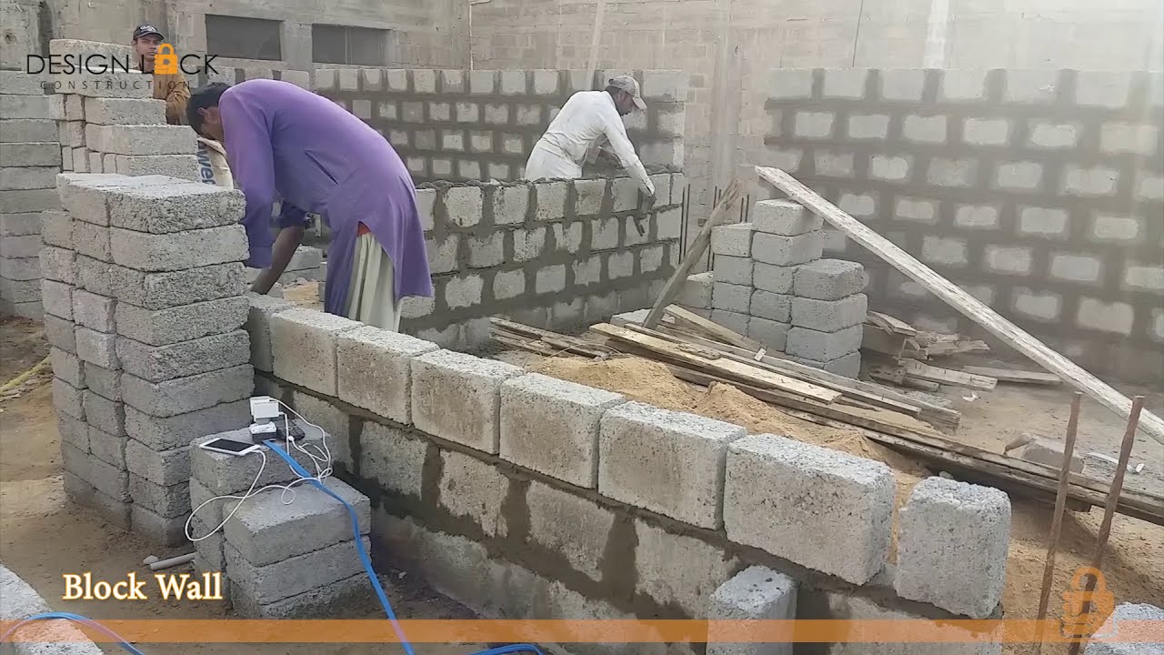 How to a Concrete Solid Block Wall | Design Lock Construction - YouTube