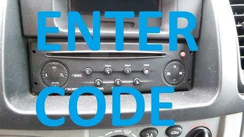 renault trafic radio code enter