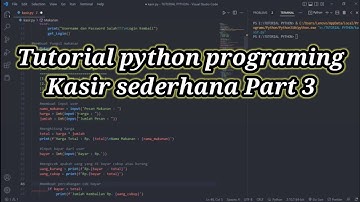 Aplikasi kasir sederhana dengan python program Part 3