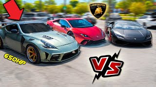 I Raced my SUPERCAR SLAYER 370z Vs 50 Supercars and it Ended in Disaster...