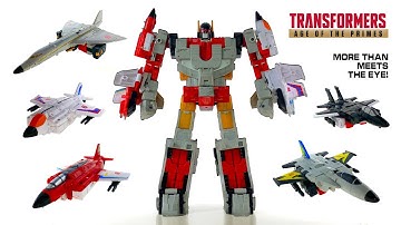 FLOP? Transformers Age Of The Primes SUPERION Gecombineerde Modus Deluxe Class FIREFLIGHT & SKYDI...