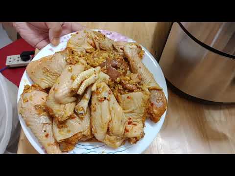 Video Gà nướng sa tế ngon bá cháy bằng nồi chiên không dầu... - youtube