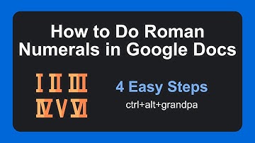 How to Do Roman Numerals in Google Docs (Easy)