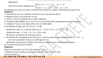 PROBLEME DE LA SEMAINE N° 2: limites, dérivabilité, fonction à raccordements, bijection