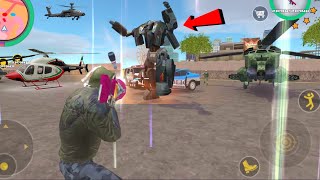 Rope Hero 3 - (Robot Car and Shark Helicopter Dance on Army Base) Dance Guns - Android Gameplay HD screenshot 3