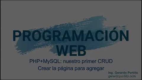 116 PHP+MySQL: nuestro primer CRUD. Crear la página para agregar
