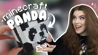 How to paint a MINI MINECRAFT PANDA FIGURINE!