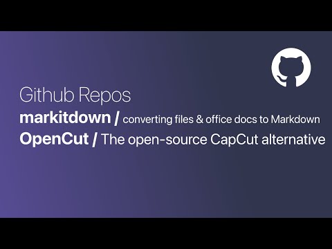 Github Repo - Python tool for converting files and office documents to Markdown - OpenCut