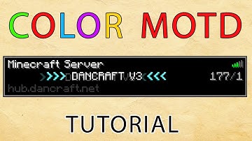 Minecraft: Color Server MOTD Plugin Tutorial