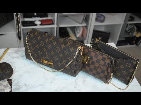 Louis Vuitton Pallas clutch vs Favorite mm!! 