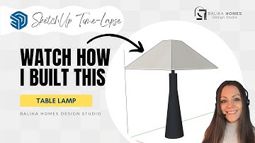 SketchUp Tutorial | Time-Lapse Video | Hexagon Table Lamp