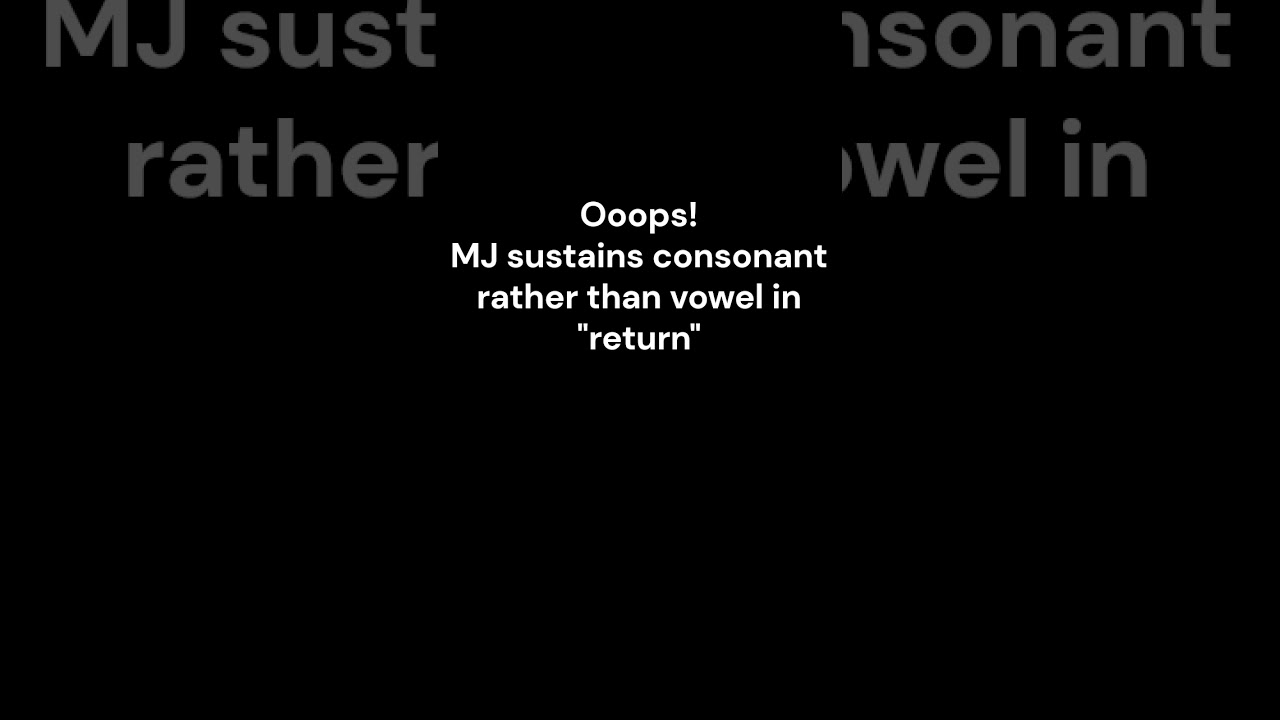 Watch Michael Jackson vocal error! Unusual for him. on YouTube Watch Michael Jackson vocal error! Unusual for him. on YouTube