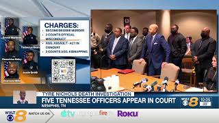 Five Tennessee officers charged in connection in the death of Tyre Nichols arraigned in a Memphis